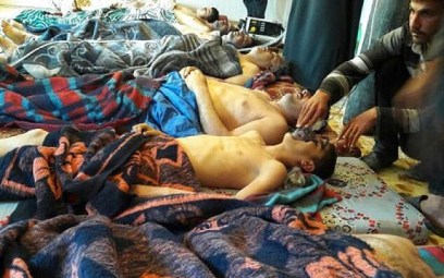 FILE - In this April 4, 2017 file photo, victims of a suspected chemical weapons attack lie on the ground, in Khan Sheikhoun, in the northern province of Idlib, Syria. (Alaa Alyousef via AP, File) FILE - In this April 4, 2017 file photo, victims of a suspected chemical weapons attack lie on the ground, in Khan Sheikhoun, in the northern province of Idlib, Syria. (Alaa Alyousef via AP, File)