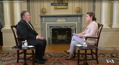 Setareh Derakhshesh interviews Mike Pompeo on VOA
