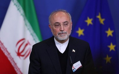Iran's Vice President and Head of the Atomic Energy Organization Ali Akbar Salehi listens to a question during a joint news conference with European Union Climate Action and Energy Commissioner Miguel Arias Canete at the European Commission headquarters in Brussels, Monday, Nov. 26, 2018. (AP Photo/Francisco Seco)