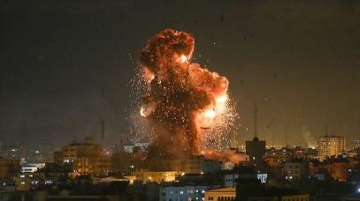 The IAF strikes Gaza after rocket fire on Tel Aviv
