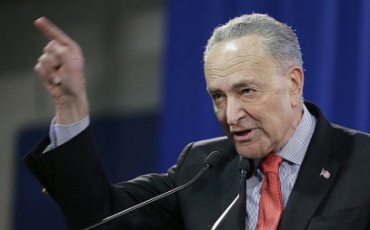United States Senator Chuck Schumer speaks during an inauguration ceremony for the new Attorney General of New York, Letitia James, in New York, Sunday, Jan. 6, 2019 (AP Photo/Seth Wenig)