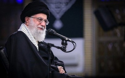 In this picture released by an official website of the office of the Iranian supreme leader, Supreme Leader Ayatollah Ali Khamenei attends a meeting with a group of the air force staff in Tehran, Iran, February 8, 2019. (Office of the Iranian Supreme Leader via AP)