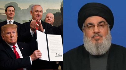 Trump signing recognition order; Nasrallah Trump signing recognition order; Nasrallah
