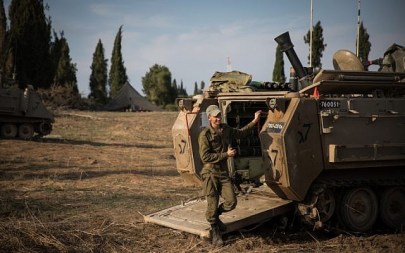 Illustrative. IDF forces gather in southern Israel following clashes in the Gaza Strip on November 13, 2018. (Hadas Parush/Flash90)
