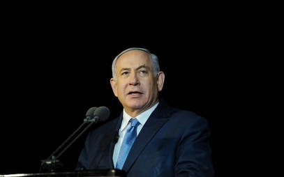 Prime Minister Benjamin Netanyahu speaks during a graduation ceremony for Israeli Navy cadets in Haifa on March 6, 2019 (Meir Vaknin/Flash90)