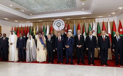 Arab leaders pose for the camera, ahead of the 30th Arab Summit in Tunis, Tunisia, March 31, 2019. (Zoubeir Souissi, Pool photo via AP) Arab leaders pose for the camera, ahead of the 30th Arab Summit in Tunis, Tunisia, March 31, 2019. (Zoubeir Souissi, Pool photo via AP)