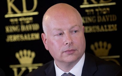 US Special Envoy Jason Greenblatt attends a press conference regarding the water agreement between Israel and the Palestinian Authority, on July 13, 2017. (Yonatan Sindel/ Flash90)