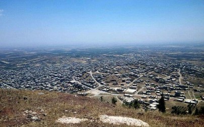 This photo released Tuesday, July 17, 2018, by the Syrian official news agency SANA, shows a general view of Tel al-Haara, from the highest hill in the southwestern Daraa province, Syria. (SANA/AP)