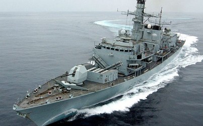 The HMS Montrose seen during an exercise off the coast of Oman in 2005 (Mick Storey/MOD)
