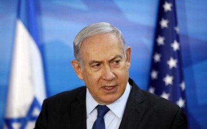 Prime Minister Benjamin Netanyahu speaks during a joint press conference with US Treasury Secretary Steven Mnuchin (not pictured) in Jerusalem October 28, 2019. (Ronen Zvulun/Pool/AFP)