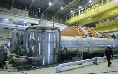 This photo taken on October 26, 2010, shows the inside of reactor at the Russian-built Bushehr nuclear power plant in southern Iran. (HAMED MALEKPOUR/FARS NEWS AGENCY/AFP)