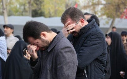 Iranians mourn during a demonstration in the capital Tehran on January 3, 2020 against the killing of Iran's Quds Force commander Qassem Soleimani in a US strike in Baghdad. (Atta Kenare/AFP)