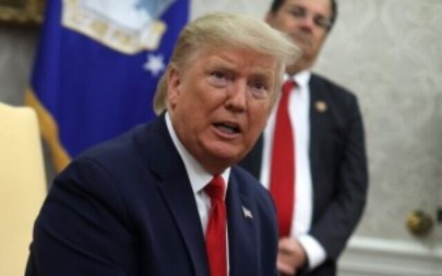 US President Donald Trump speaks during a meeting with Greek Prime Minister Kyriakos Mitsotakis in the Oval Office of the White House, Tuesday, Jan. 7, 2020, in Washington. (Alex Wong/Getty Images/AFP)