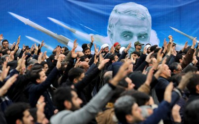 Protesters demonstrate over the US airstrike in Iraq that killed Gen. Qassem Soleimani, in Tehran, Iran, Saturday Jan. 4, 2020. (AP Photo/Ebrahim Noroozi)