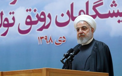 Iranian President Hassan Rouhani in Tehran, Iran, January 14, 2020. (Iranian Presidency Office via AP)