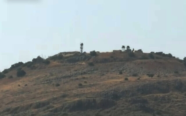 View of an Israeli military post near the Lebanese border, July 27, 2020 (Channel 12 screenshot) View of an Israeli military post near the Lebanese border, July 27, 2020 (Channel 12 screenshot)