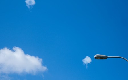 Smoke following interceptions by the Iron Dome air defense system are seen after a rocket attack from Lebanon, April 6, 2023. (Fadi Amun/Flash90)